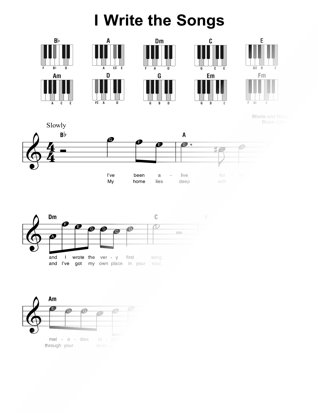 I Write the Songs