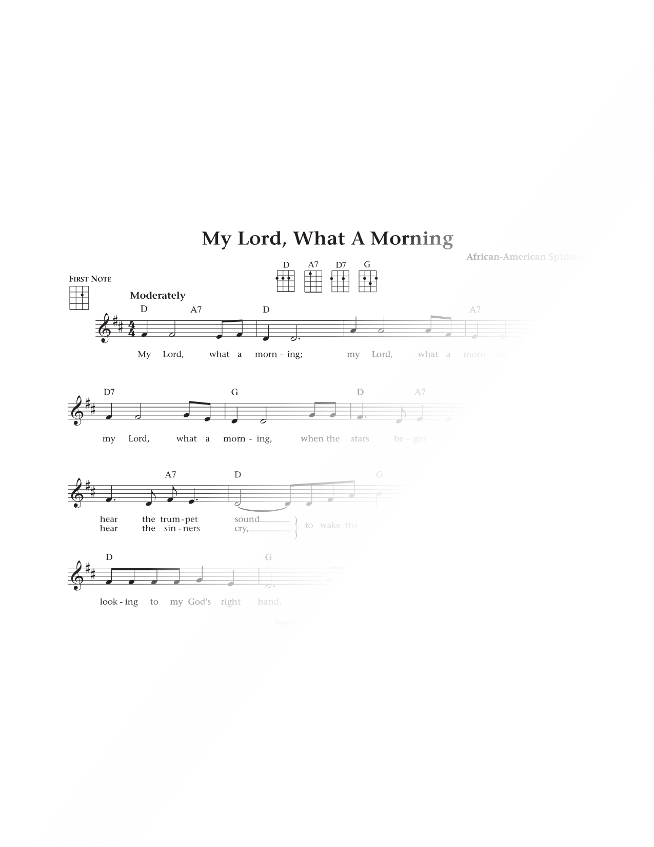 My Lord, What a Morning