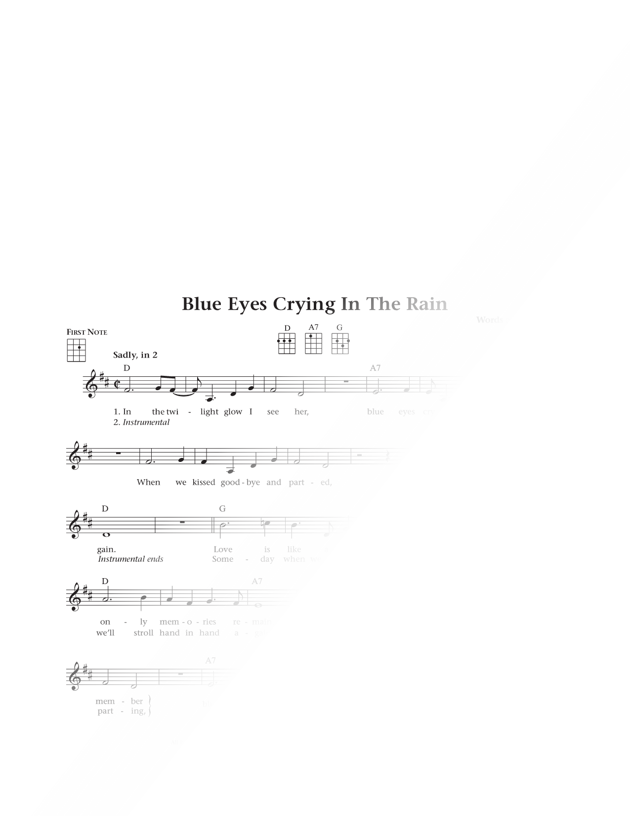 Blue Eyes Crying in the Rain