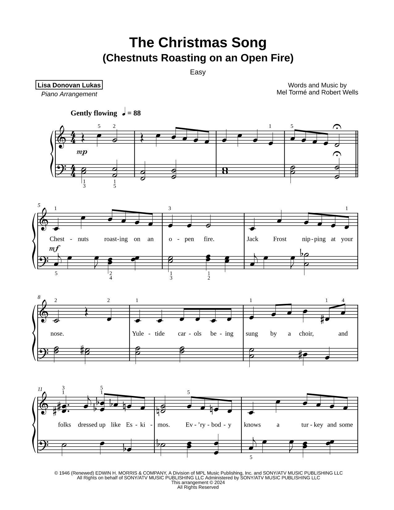 The Christmas Song (Chestnuts Roasting on an Open Fire) [easy]