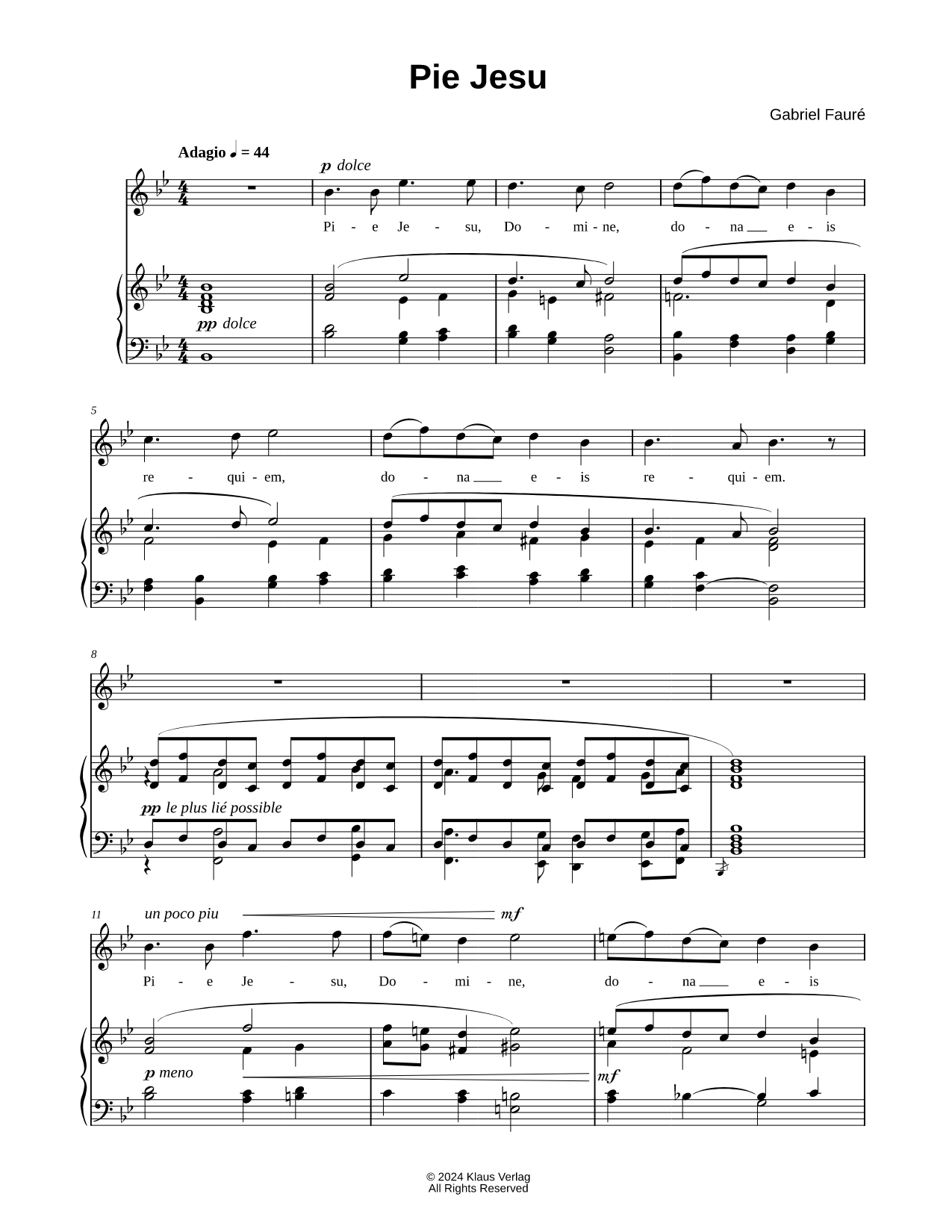 Pie Jesu - Gabriel Fauré