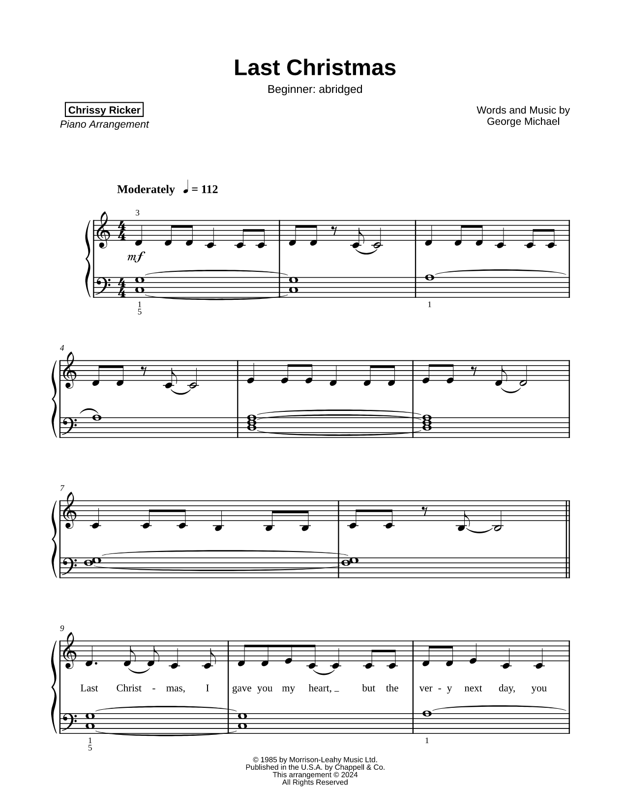 Last Christmas [beginner - abridged]