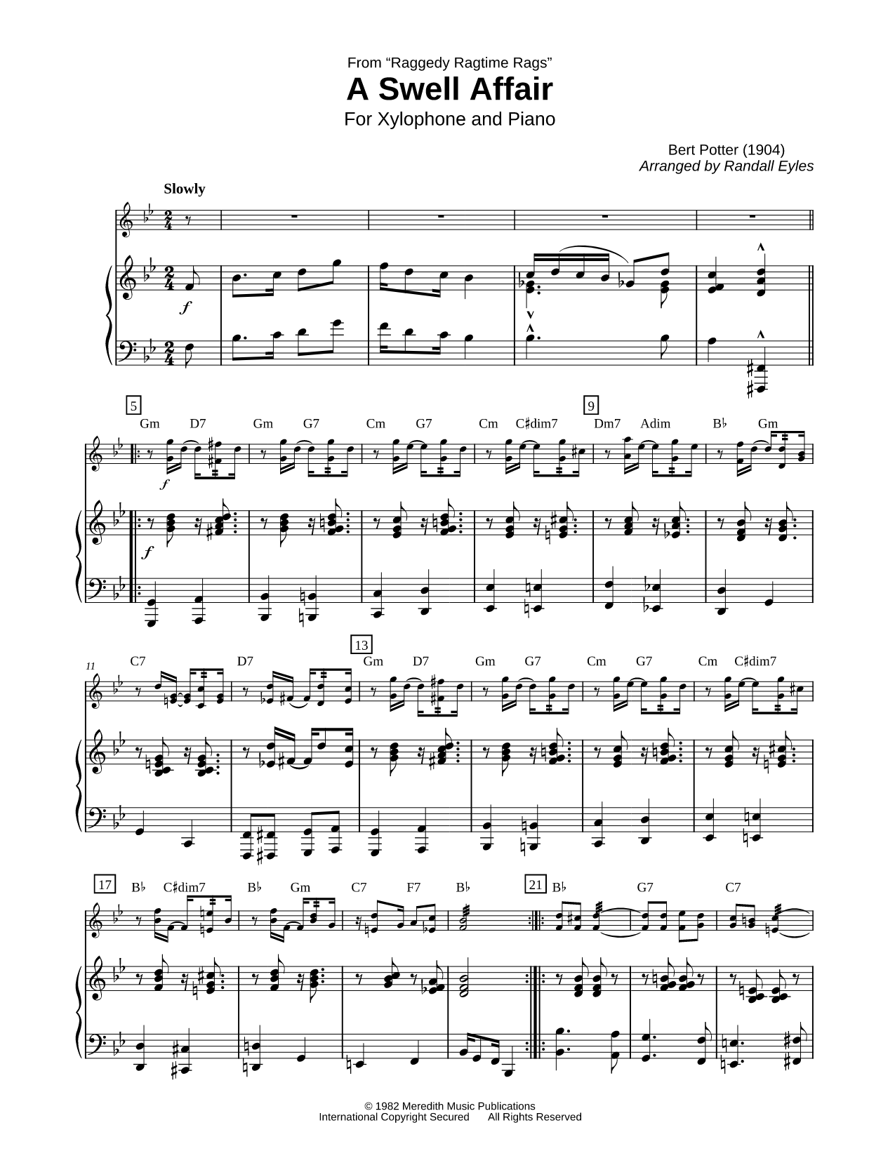 A Swell Affair - Xylophone & Piano
