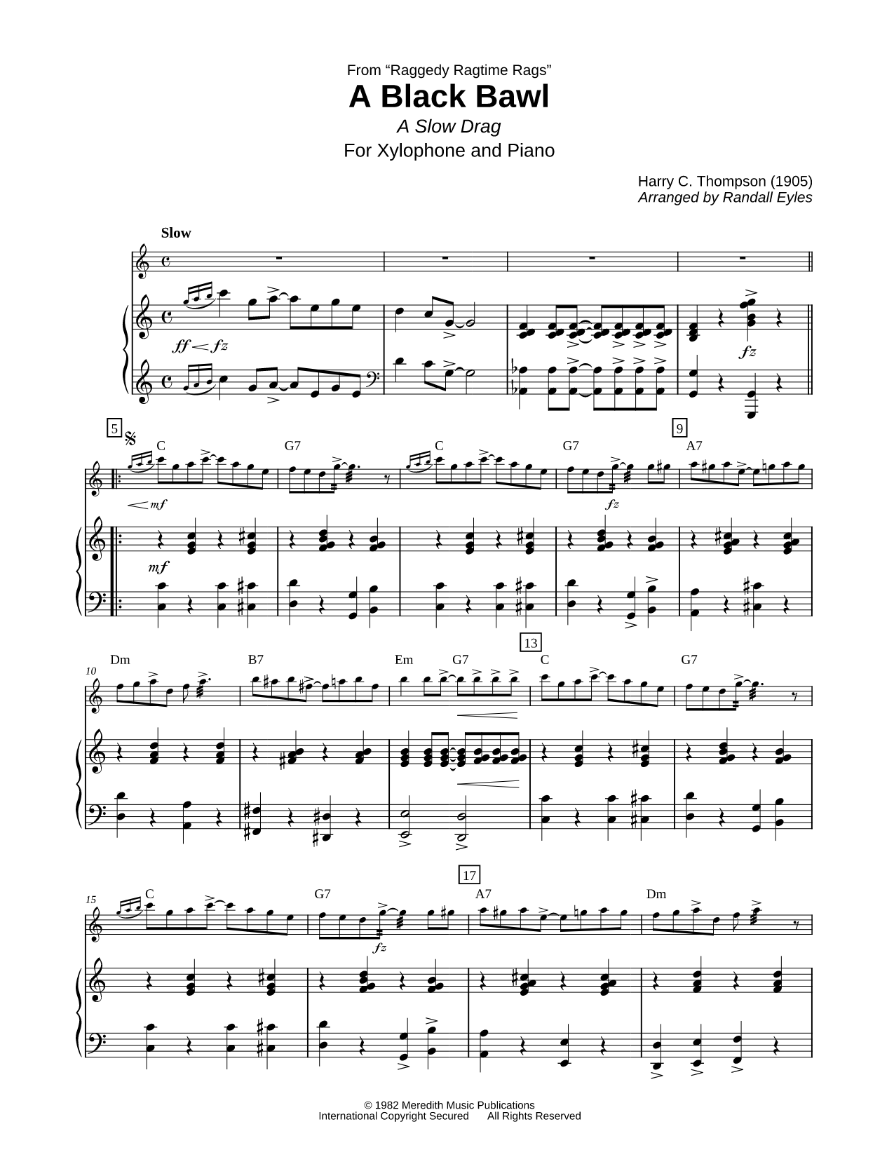 A Black Bawl - Xylophone & Piano