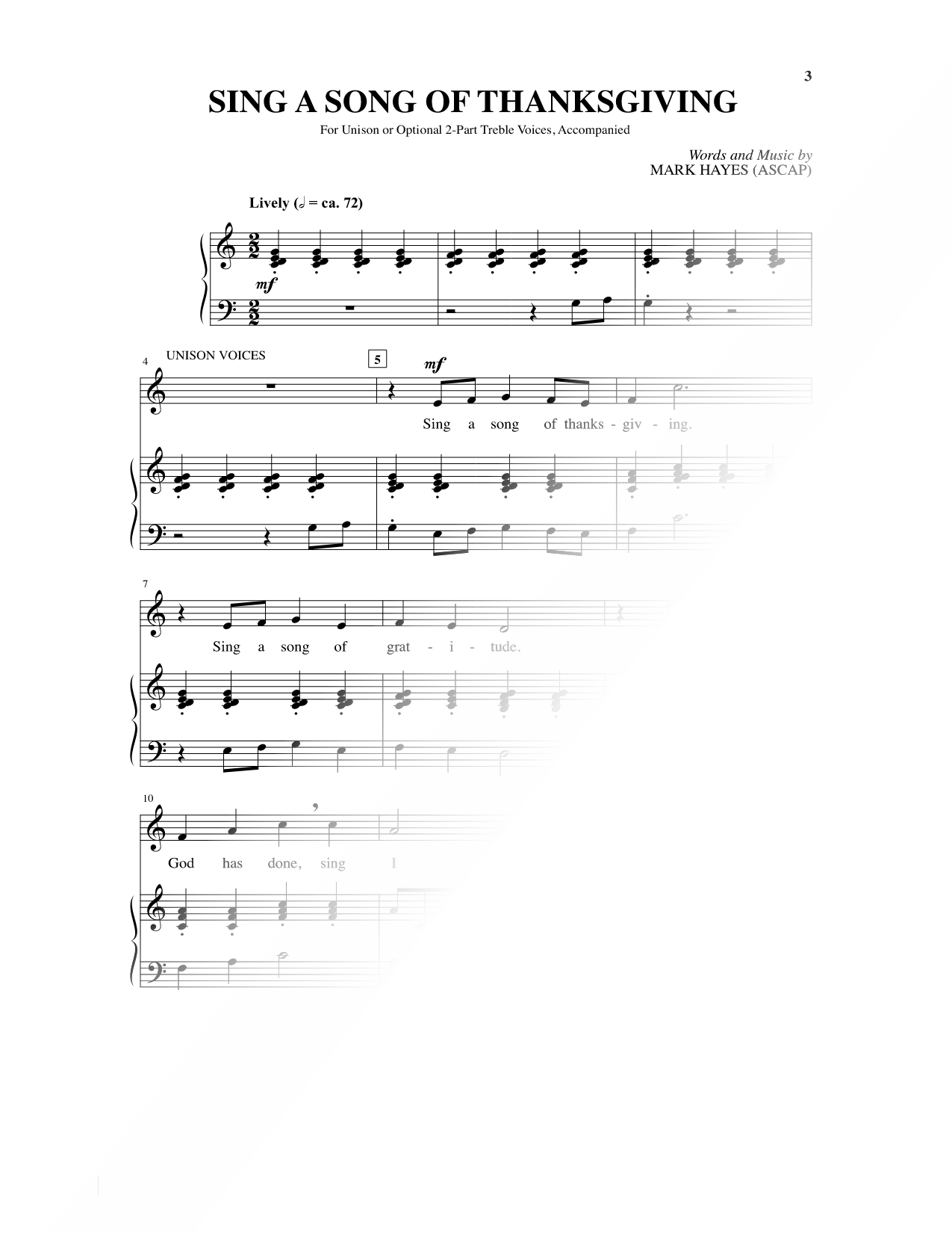 Sing a Song of Thanksgiving