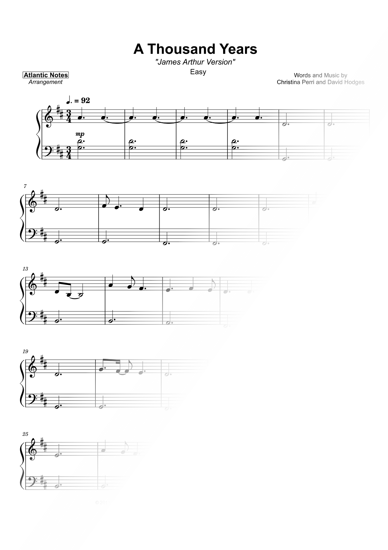 A Thousand Years [easy]