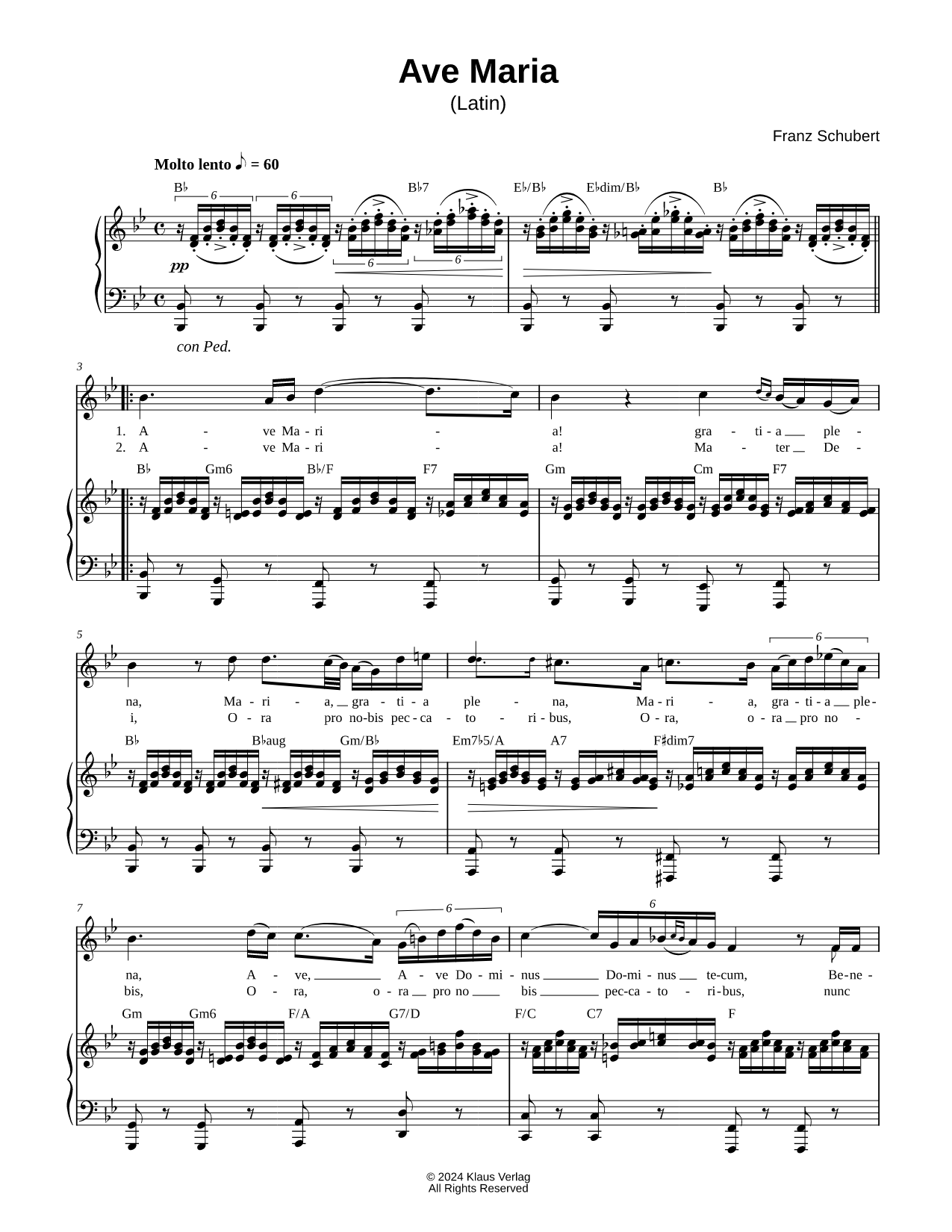 Ave Maria (Latin) - Schubert