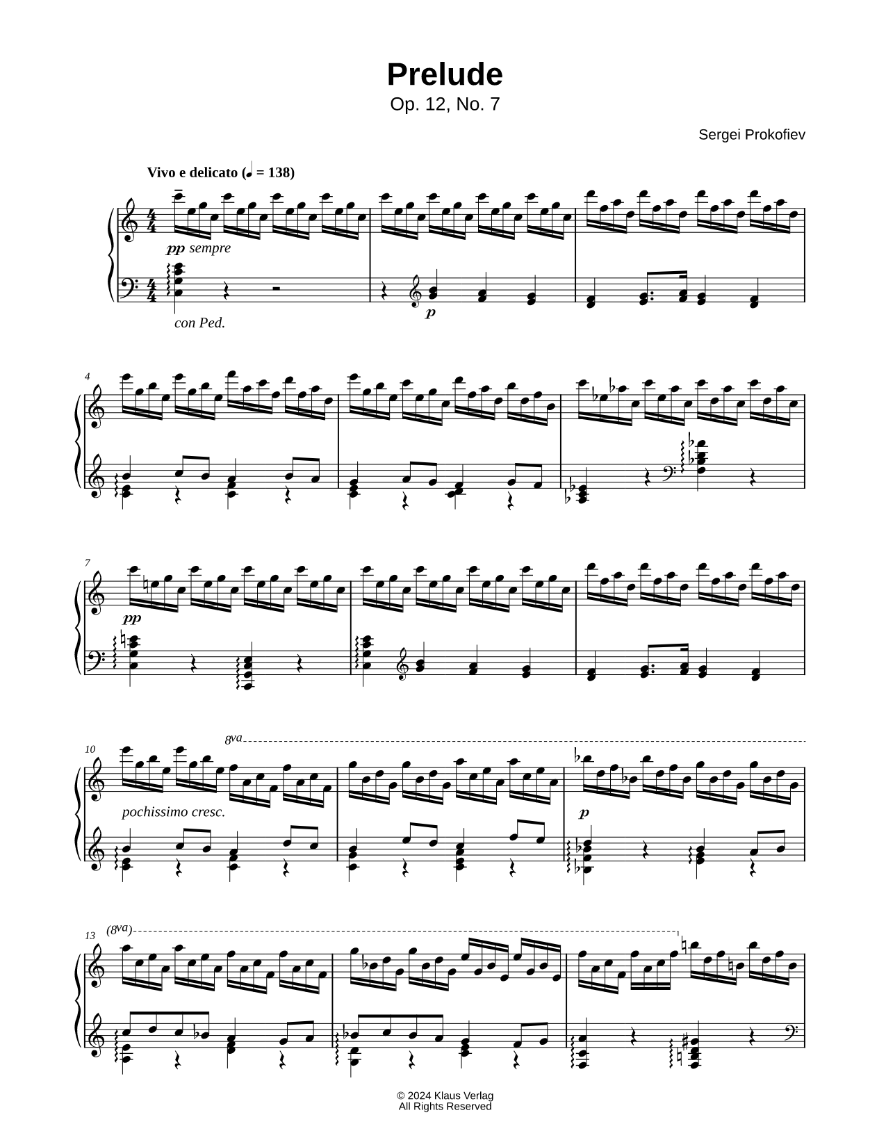 Prelude (Op. 12, No. 7) - Prokofiev