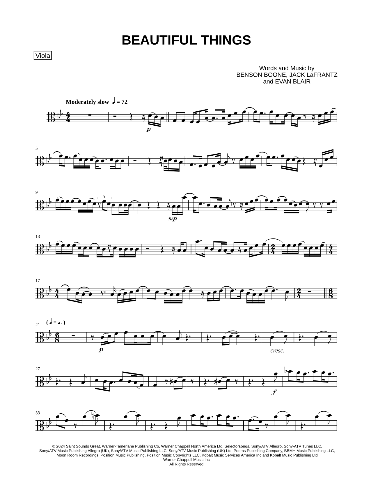 Beautiful Things - Viola
