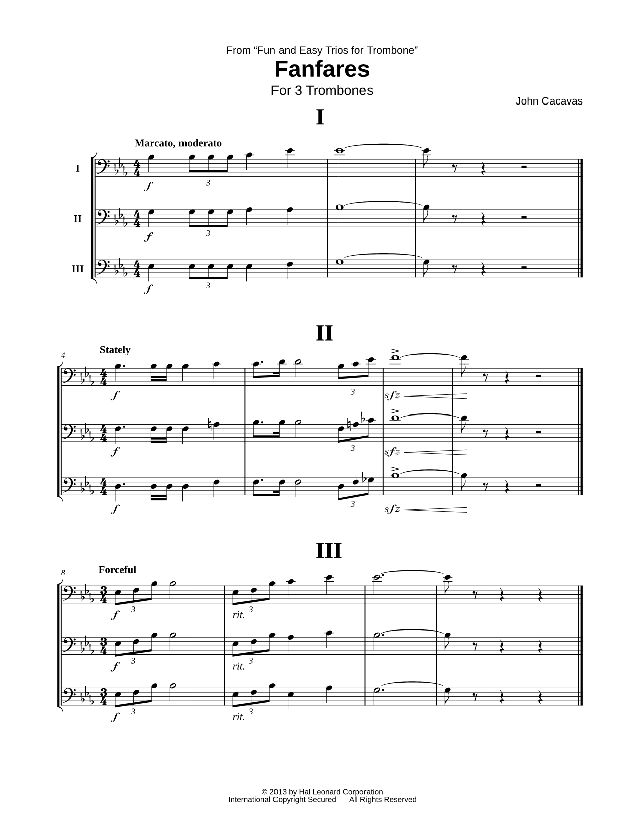 Fanfares - Trombone Trio