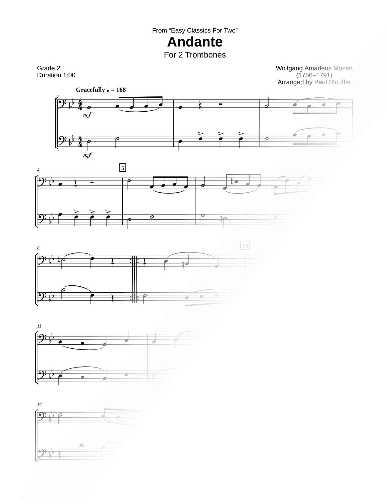 Andante - Trombone Duet