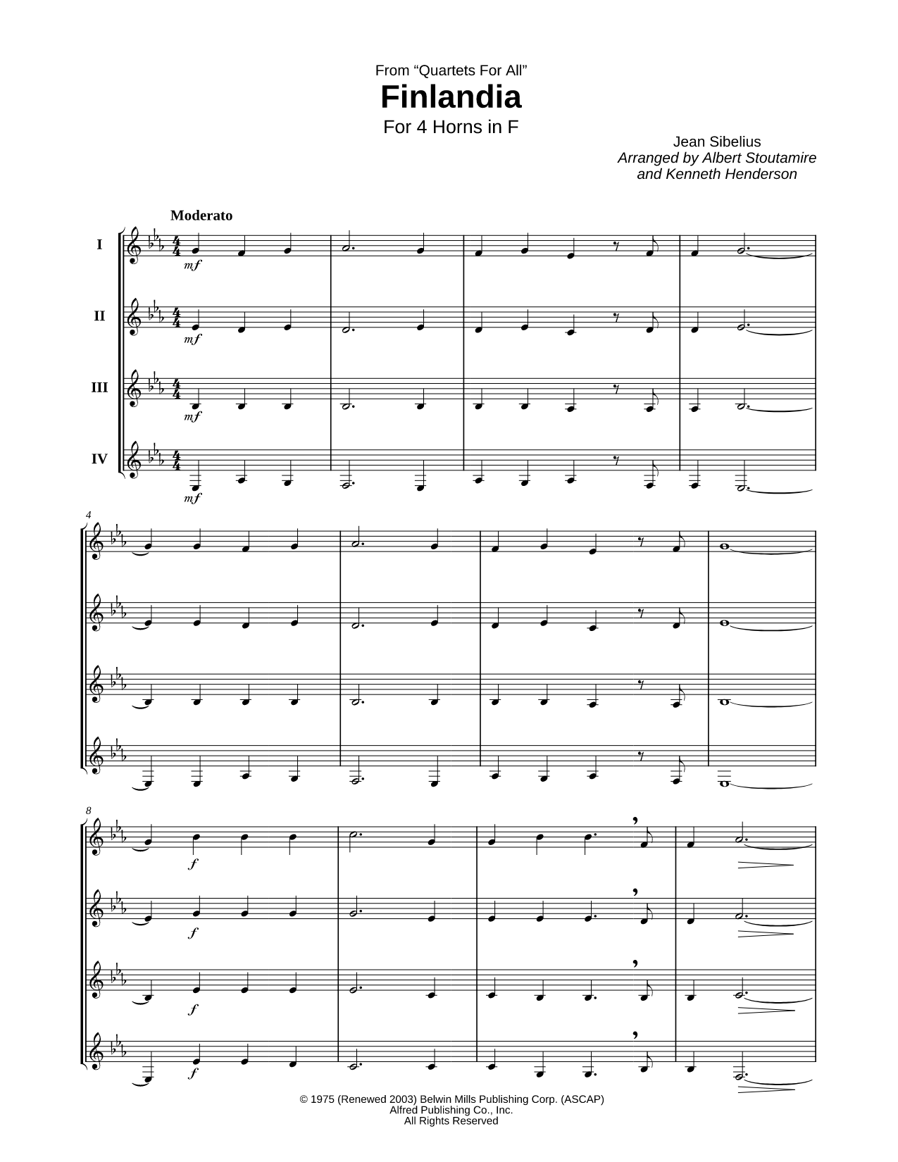 Finlandia - French Horn Quartet