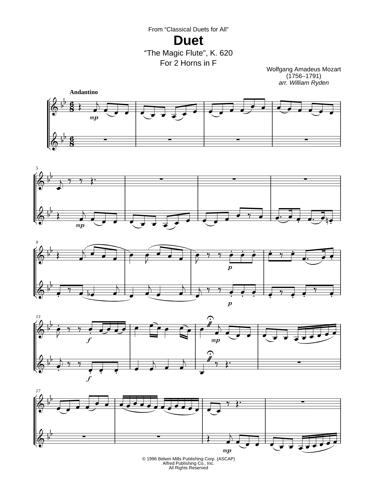 Duet from The Magic Flute