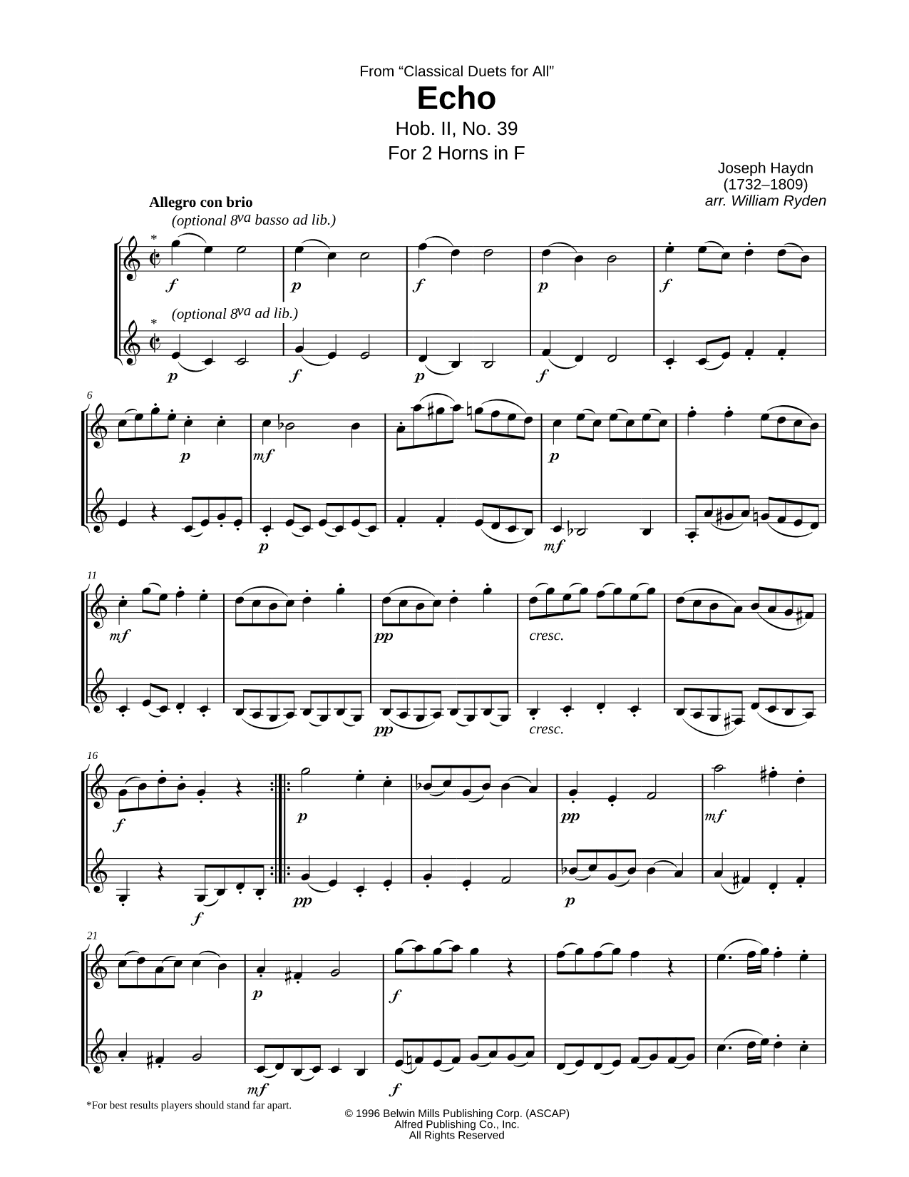 Echo - French Horn Duet
