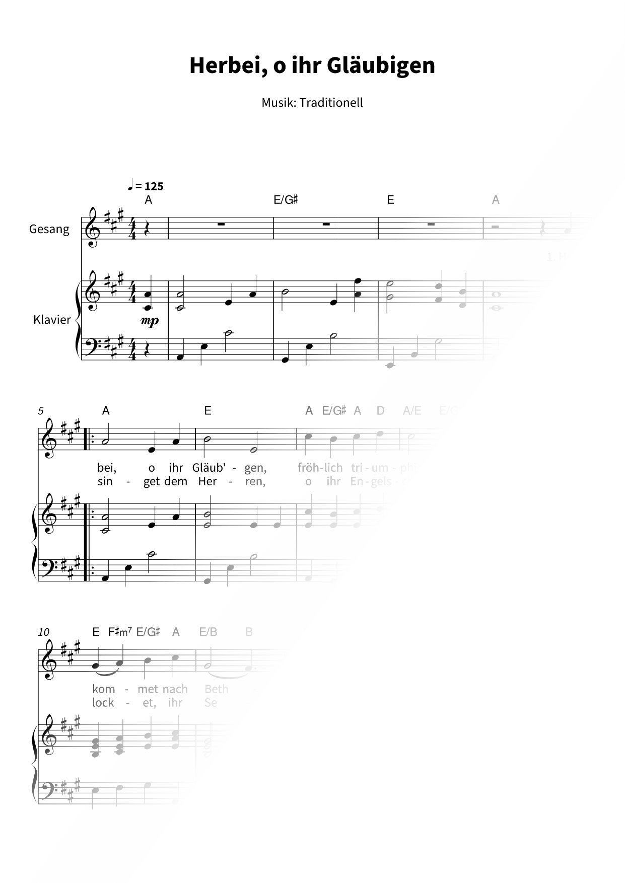 Herbei, O Ihr Gläubigen (O Come, All Ye Faithful)