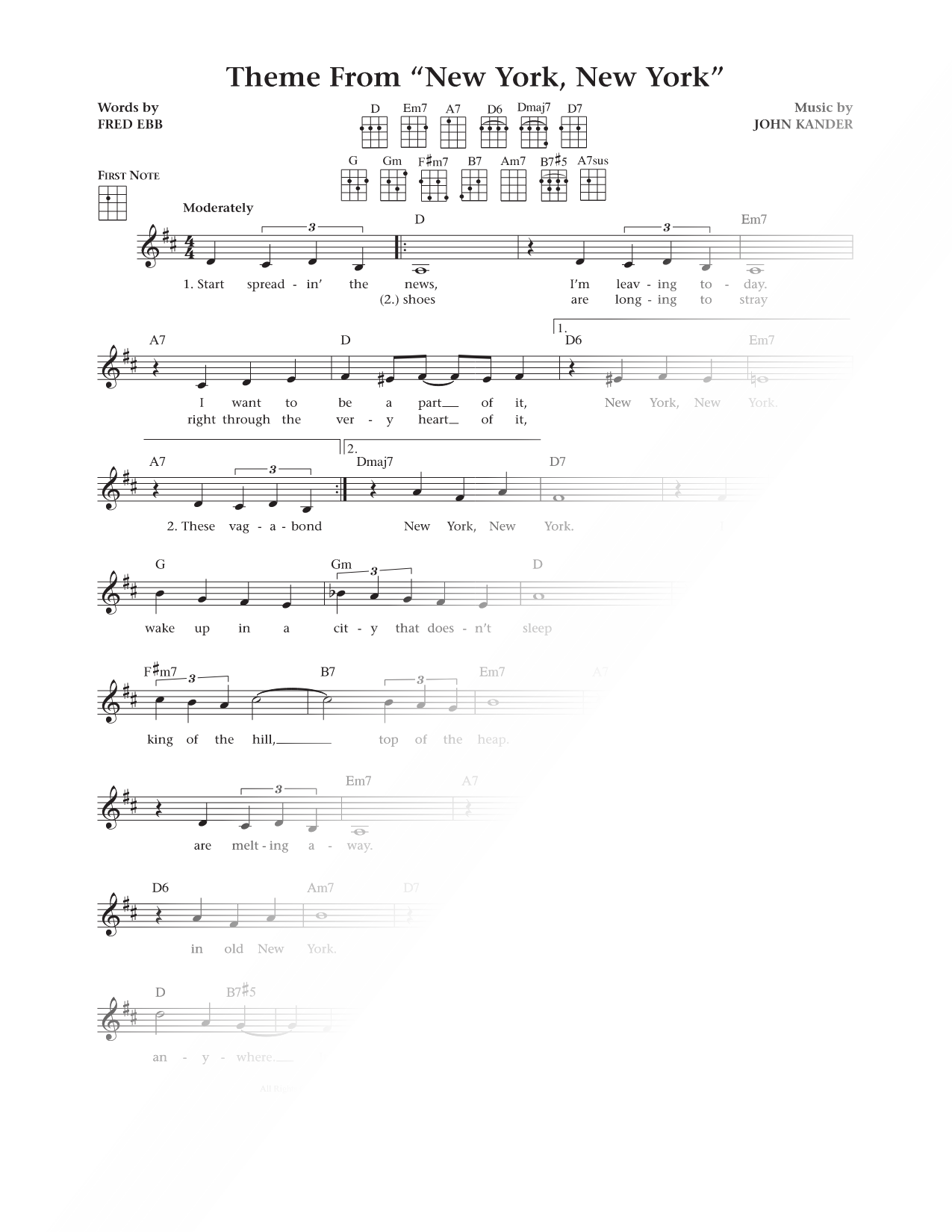 Theme from New York, New York