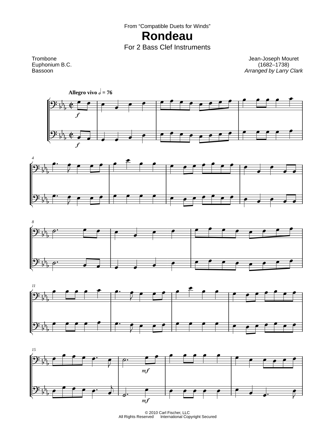 Rondeau - Bass Clef Duet