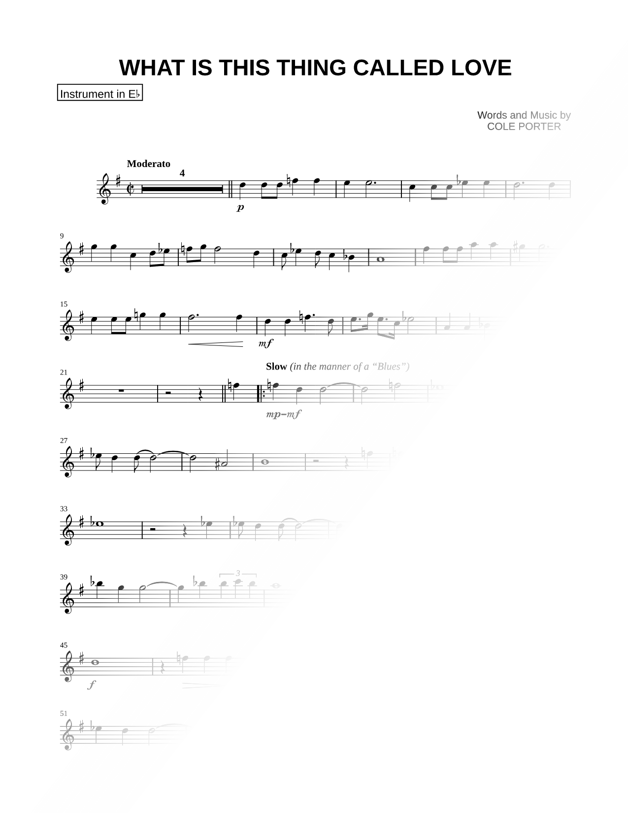 What Is This Thing Called Love? - Eb Instrument