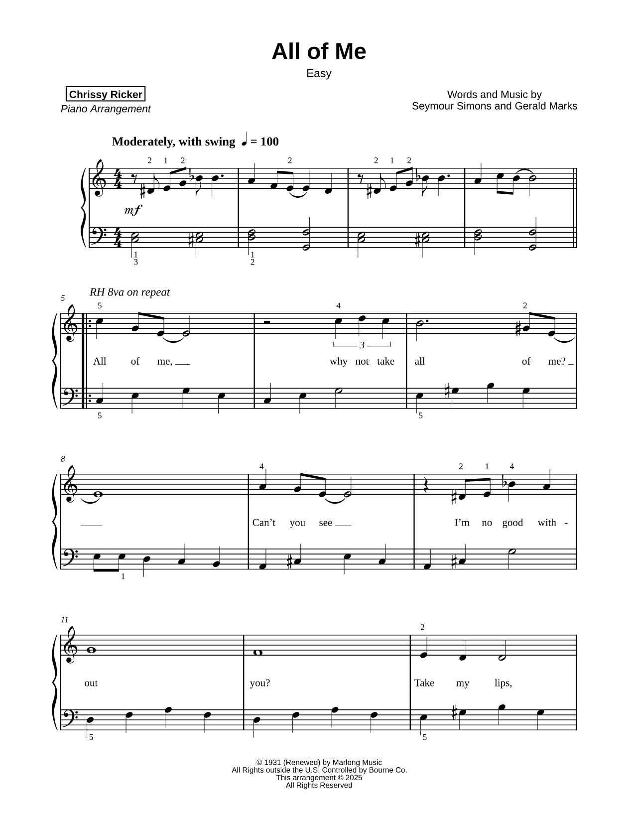 All of Me [easy]