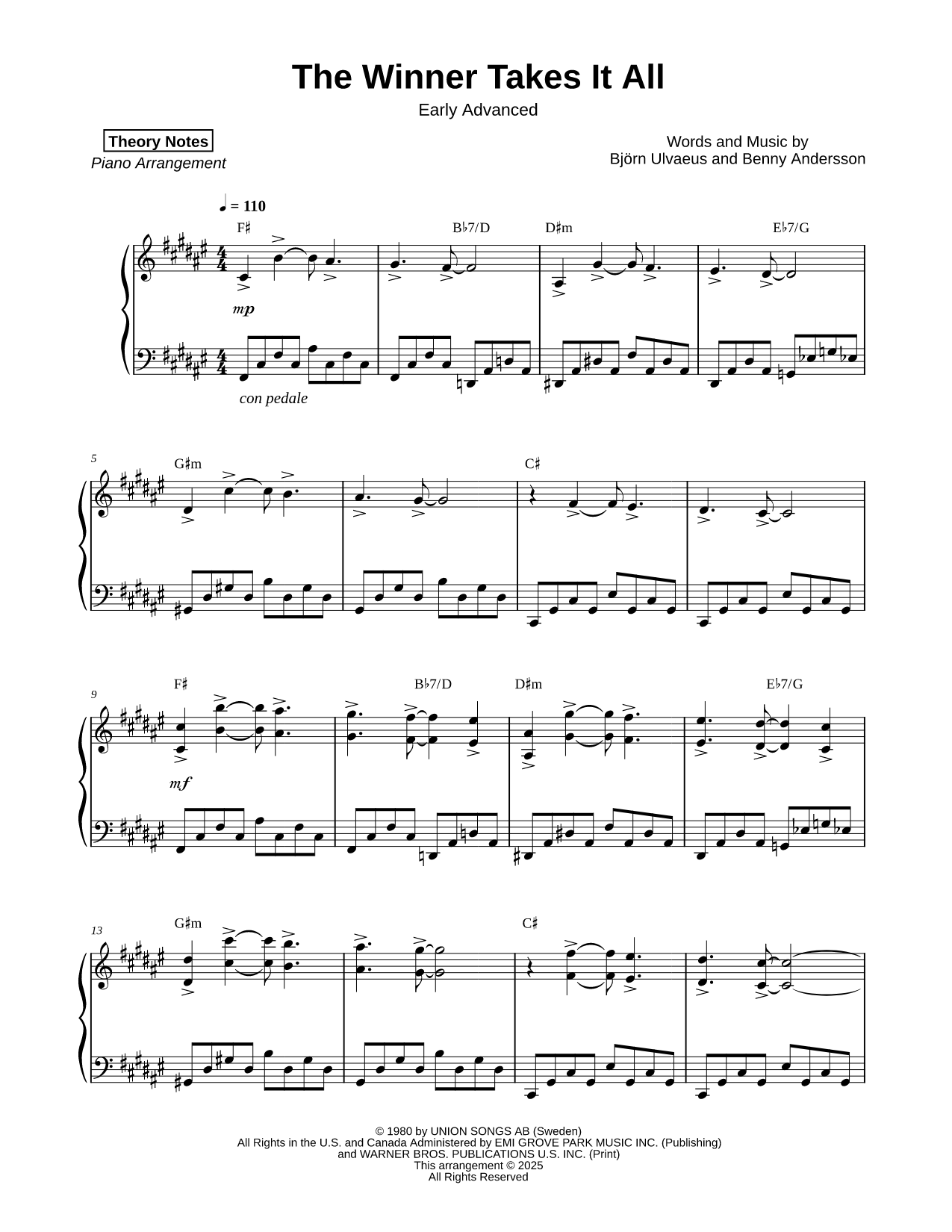 The Winner Takes It All [early advanced]