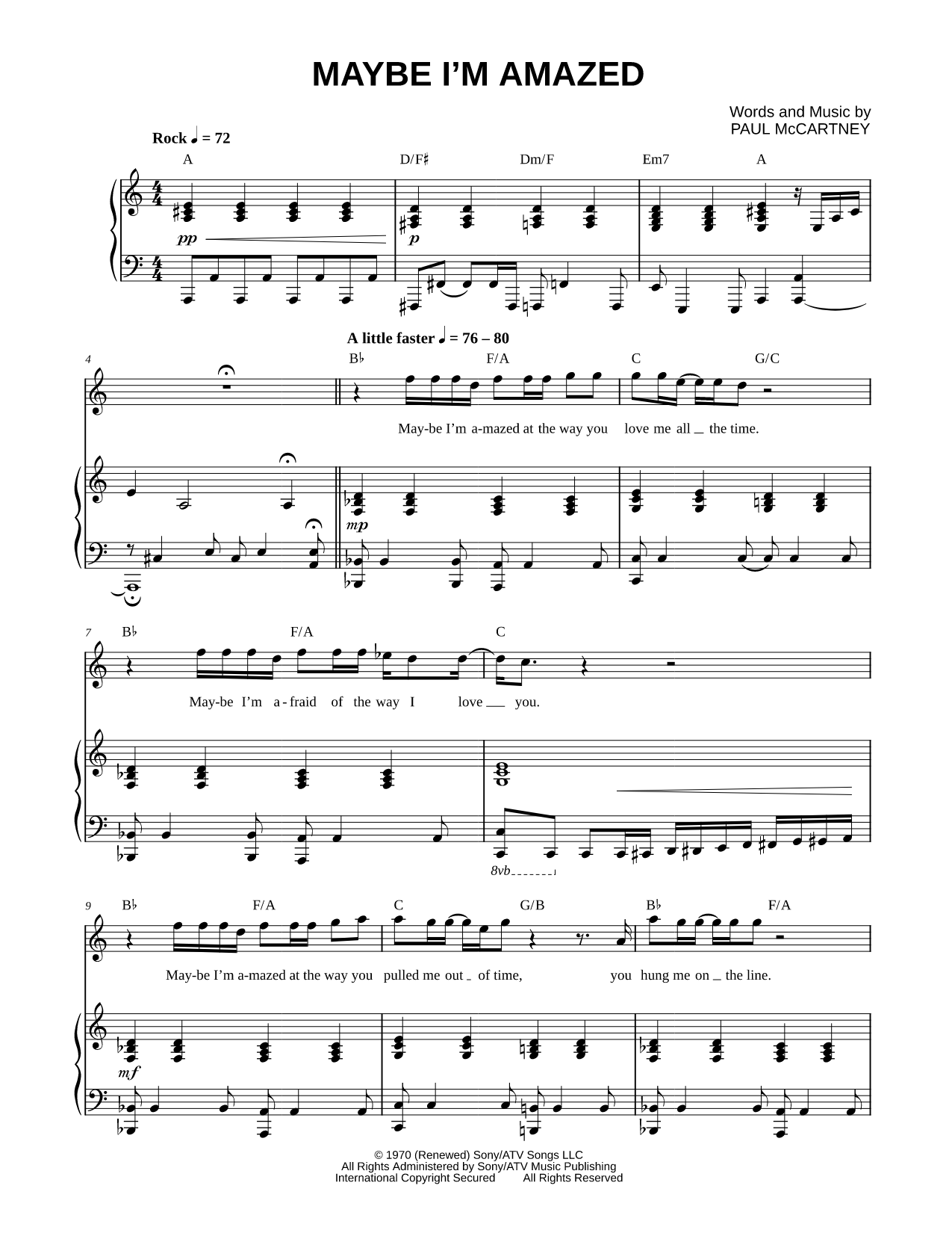 Maybe I'm Amazed - Paul McCartney
