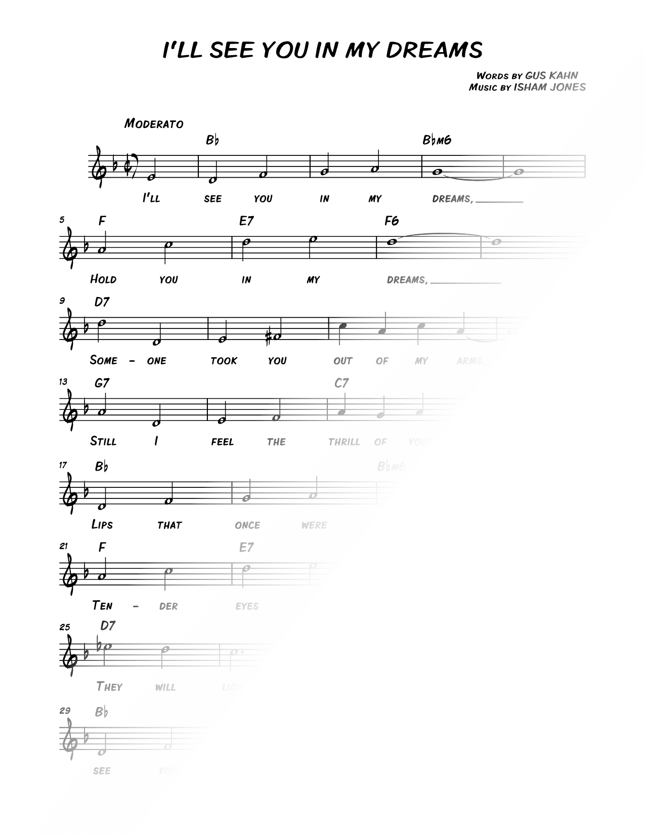 I'll See You in My Dreams [chorus only]