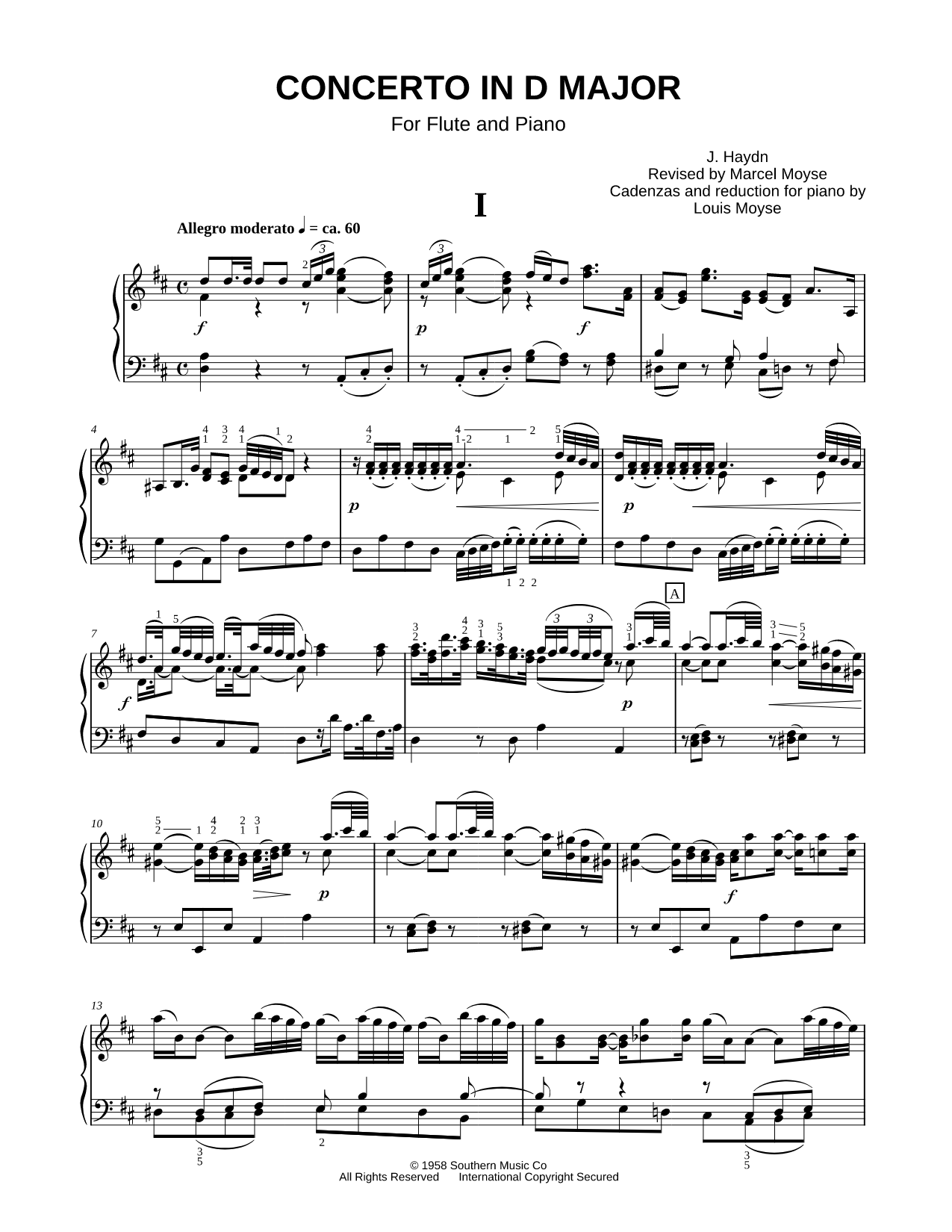 Concerto in D Major - Piano Accompaniment
