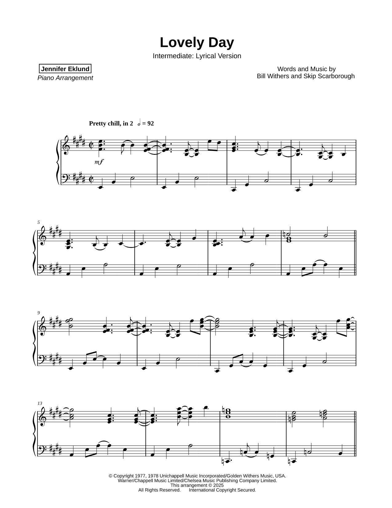 Lovely Day [intermediate - lyrical]
