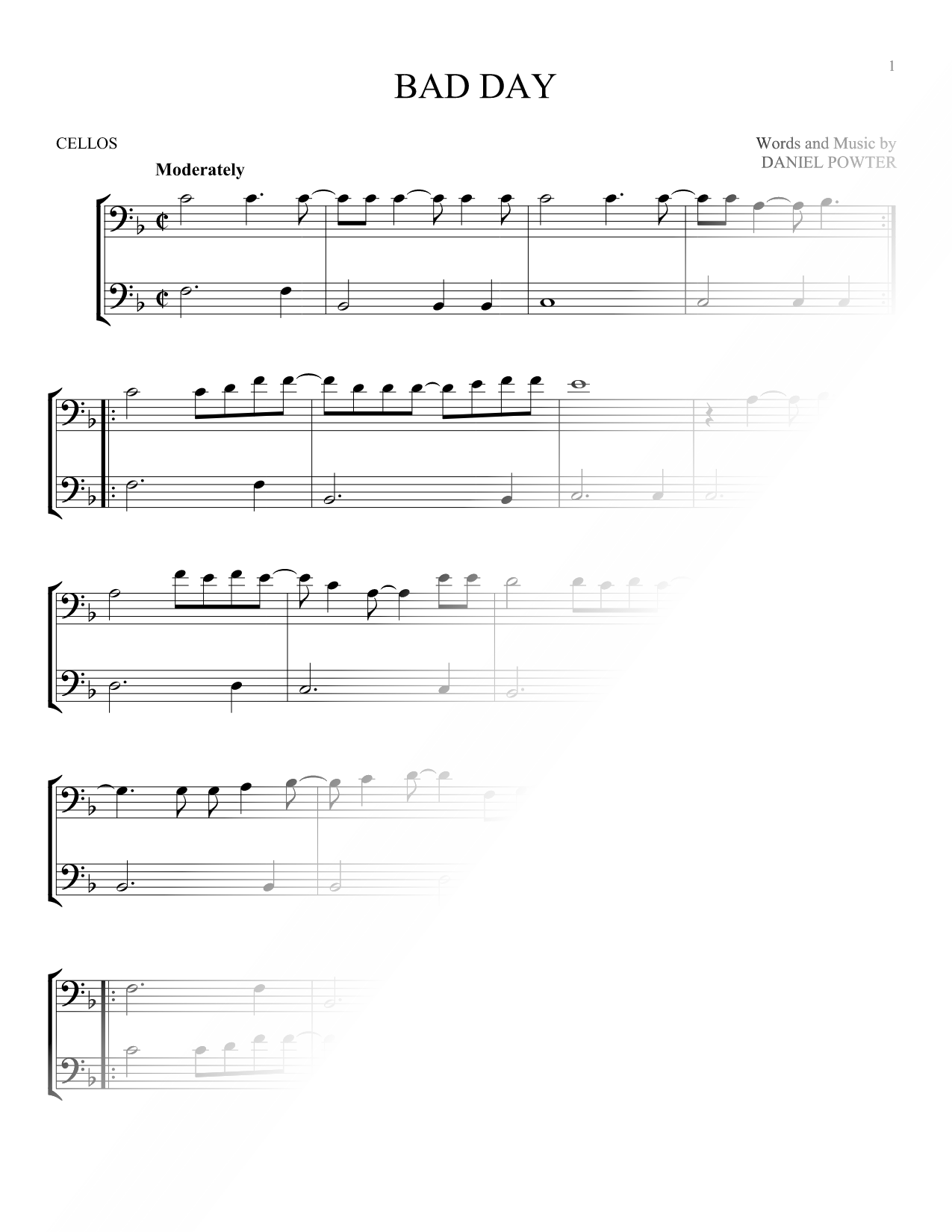 Bad Day - Cello Duet