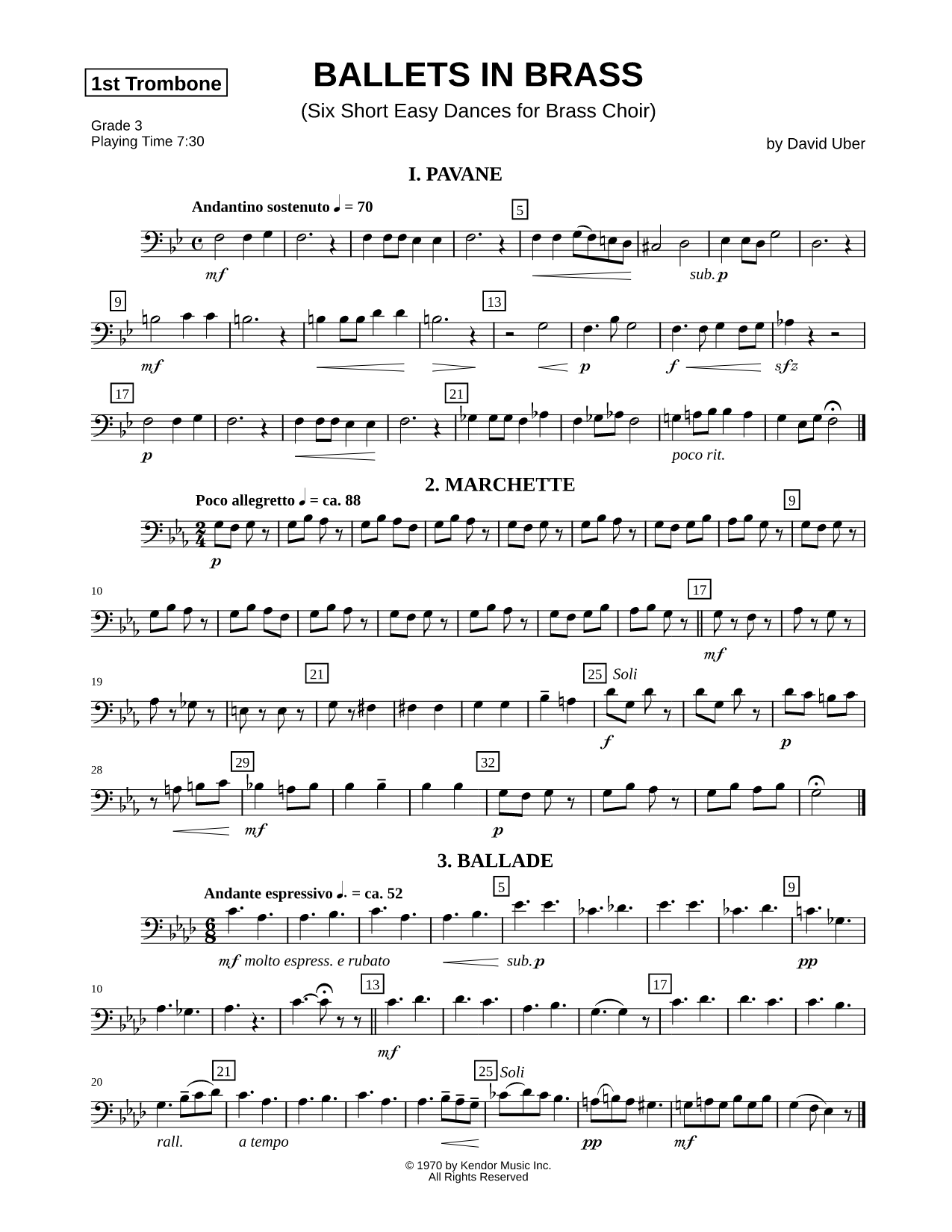Ballets In Brass - Trombone 1