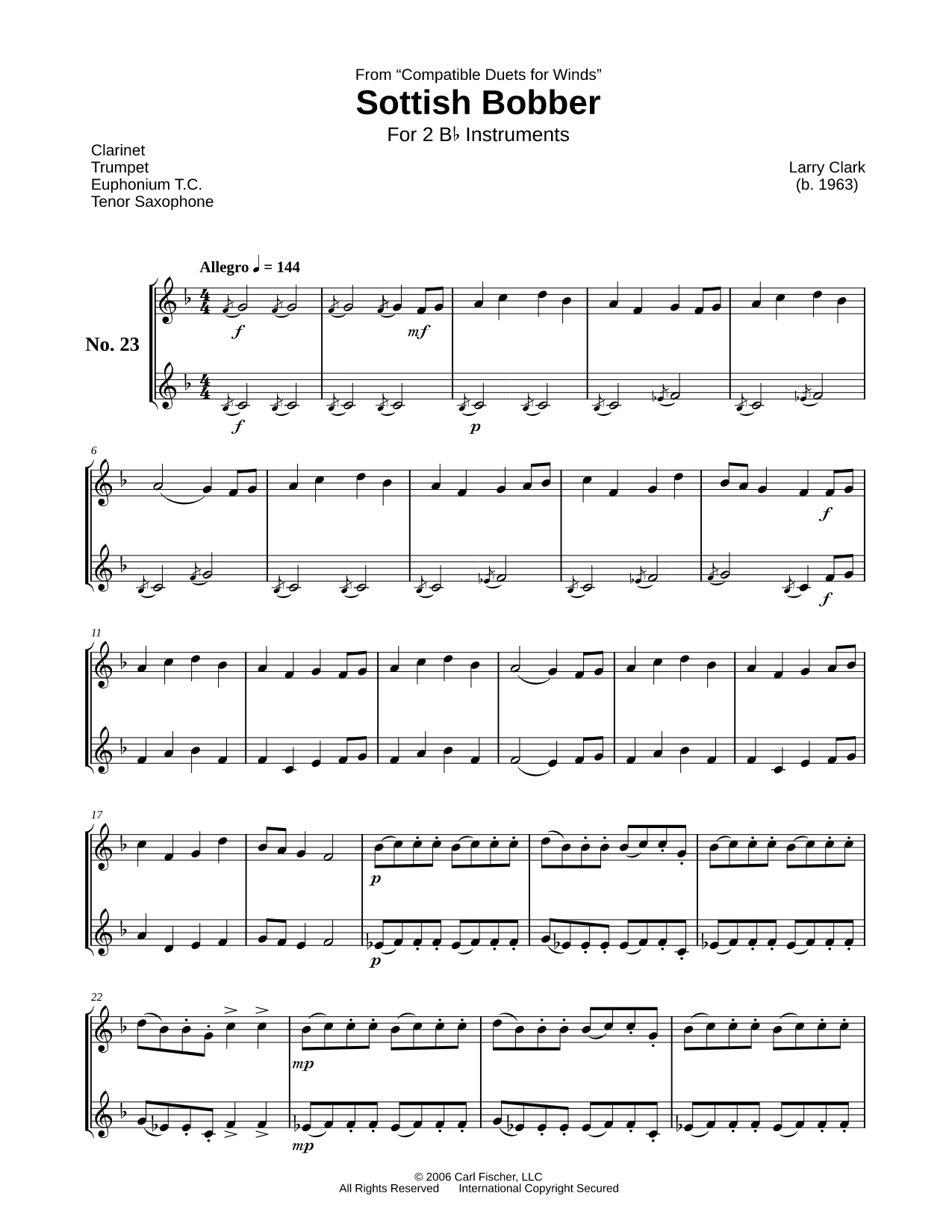 Scottish Bobber - Bb Instrument Duet