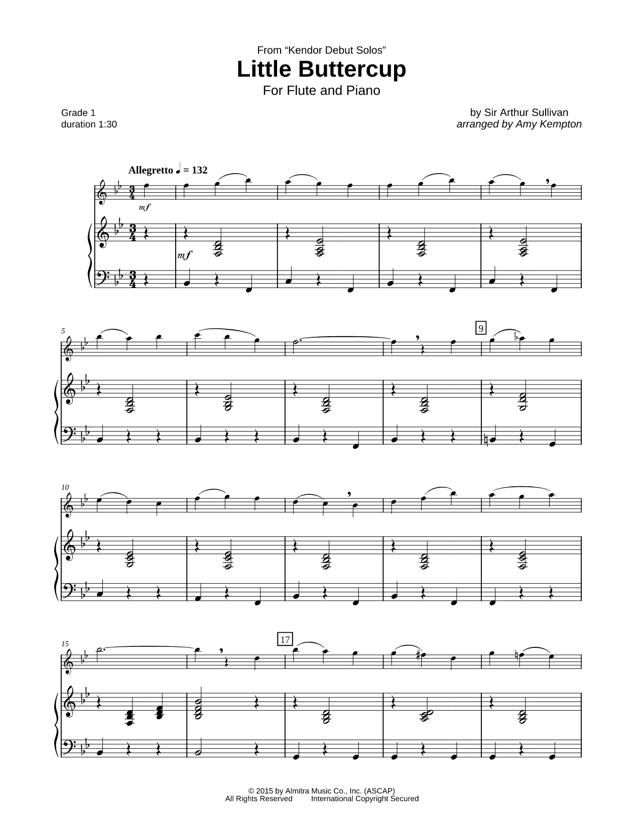 Little Buttercup - Piano Accompaniment