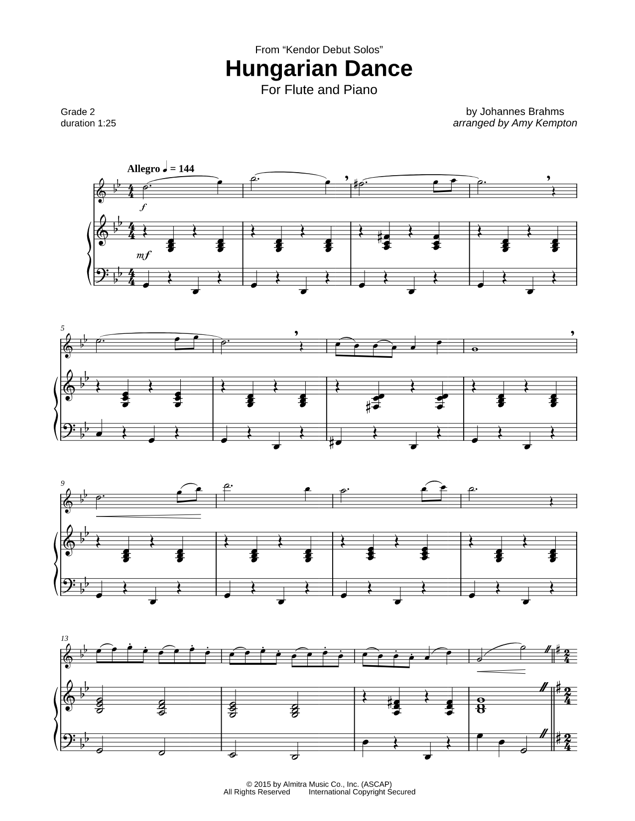 Hungarian Dance - Piano Accompaniment