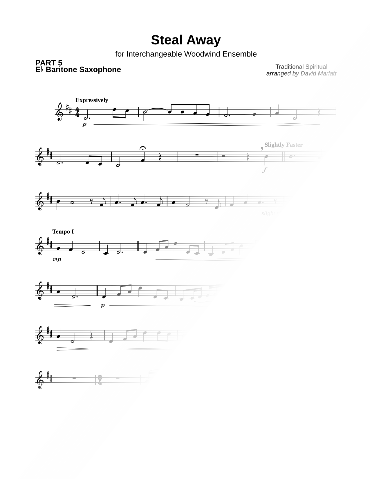 Steal Away - Bari Sax 5