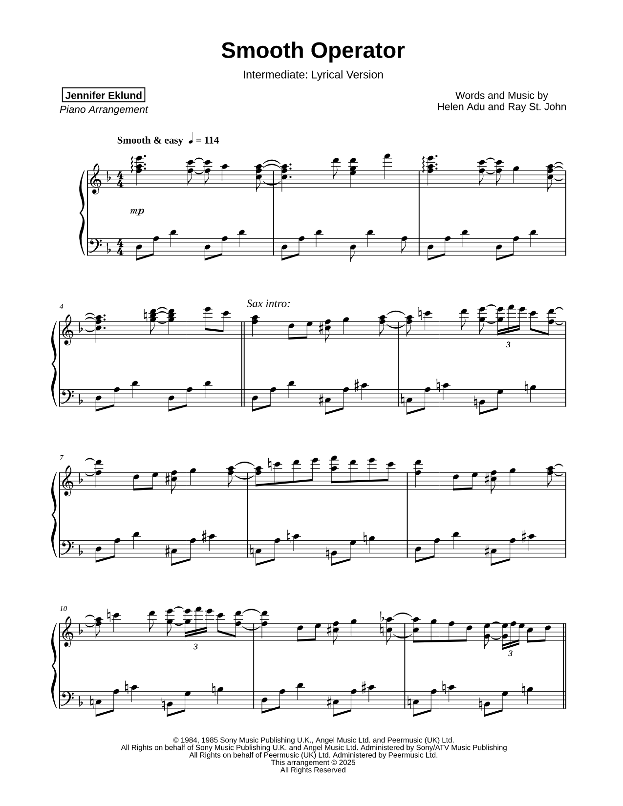 Smooth Operator [intermediate - lyrical]