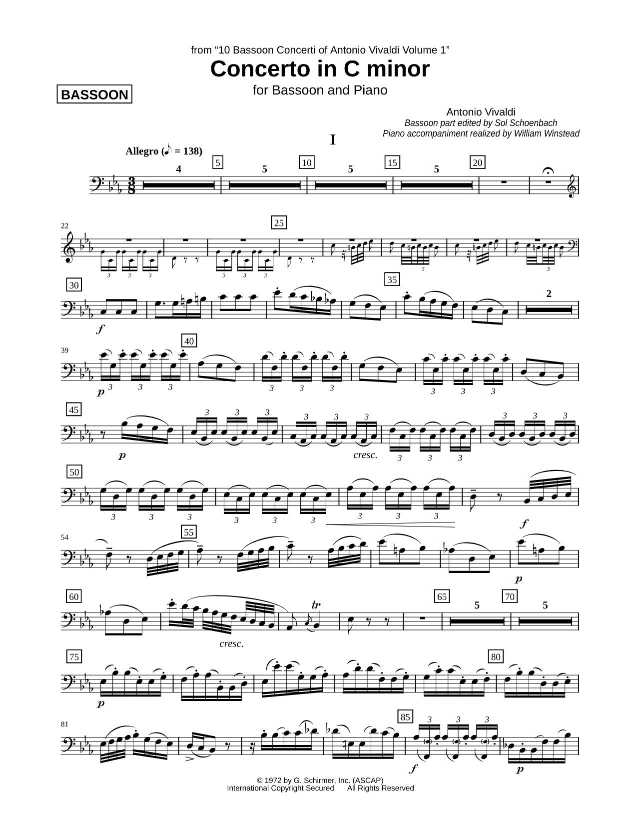 Concerto in C Minor - Bassoon & Piano