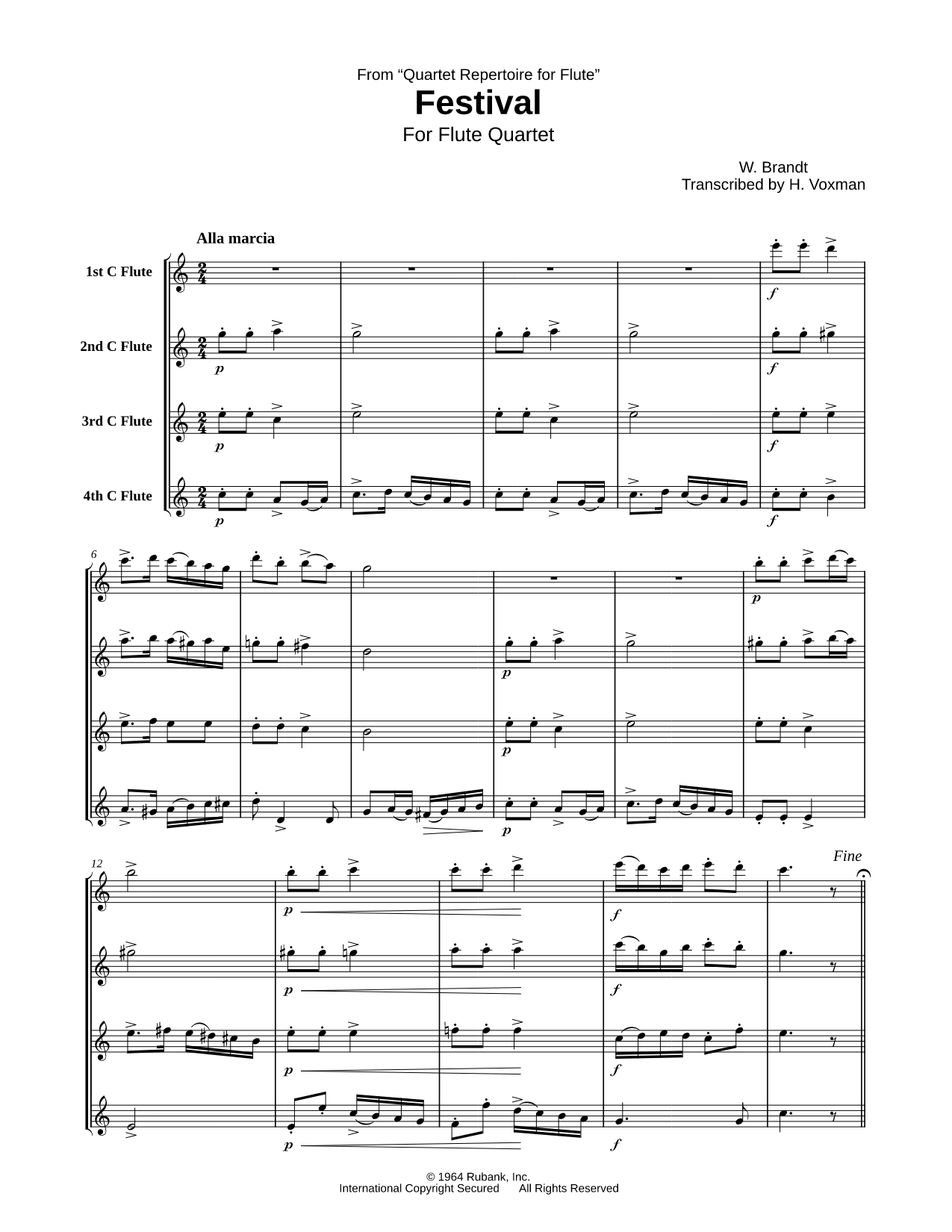 Festival - Score