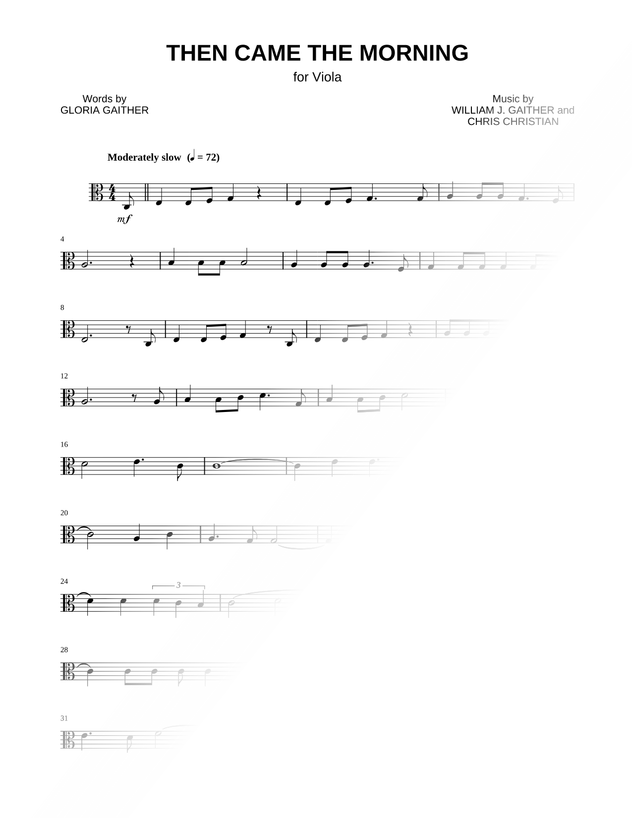 Then Came the Morning - Viola