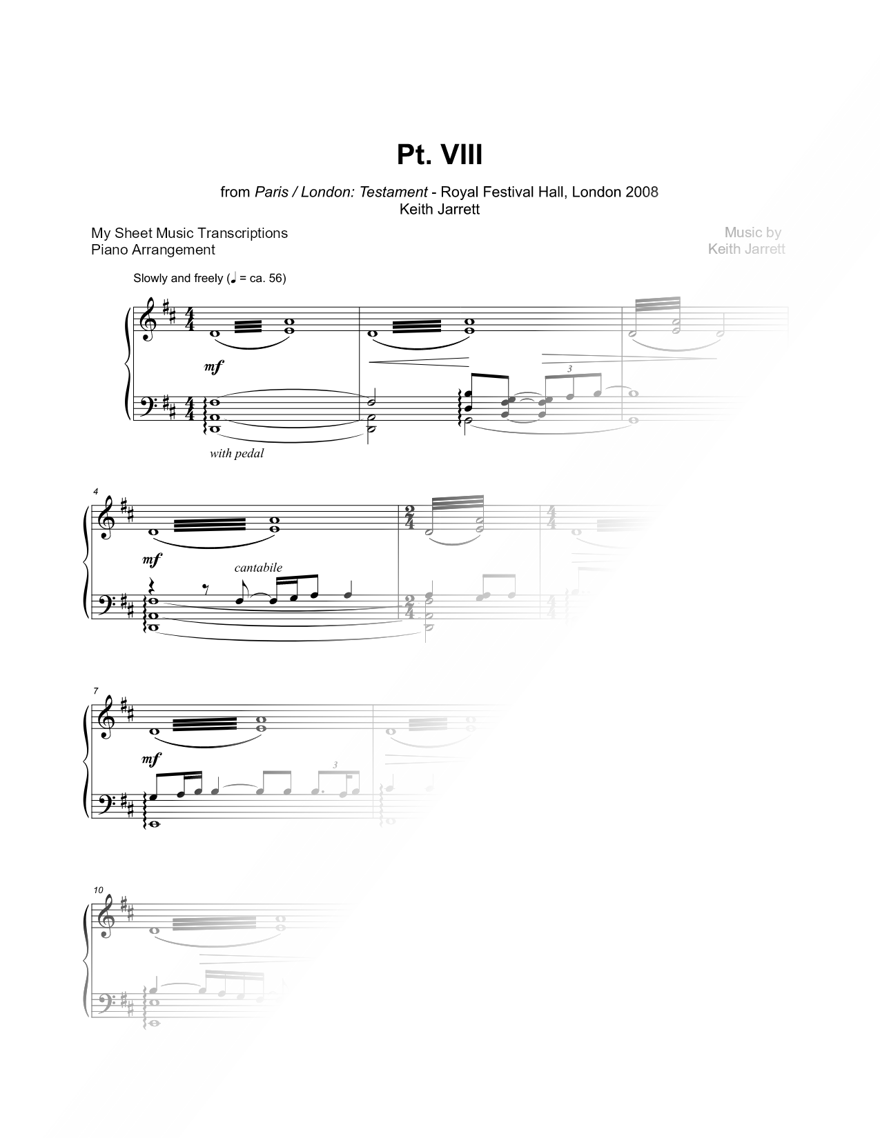 Pt. VIII (Royal Festival Hall, London 2008)