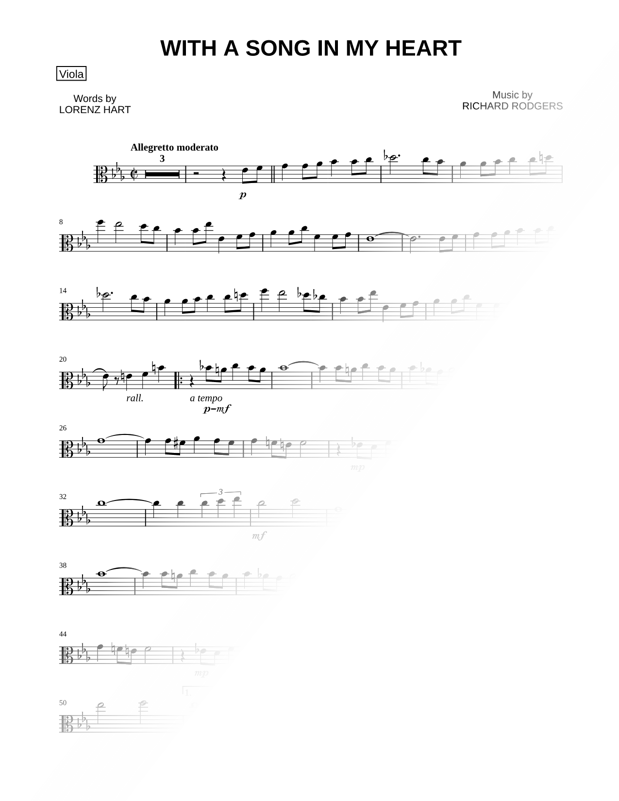 With a Song in My Heart - Viola