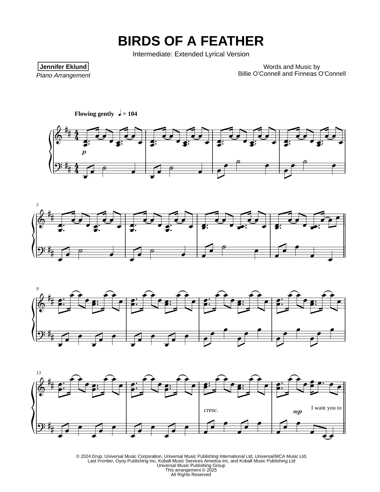 BIRDS OF A FEATHER [intermediate - extended lyrical]