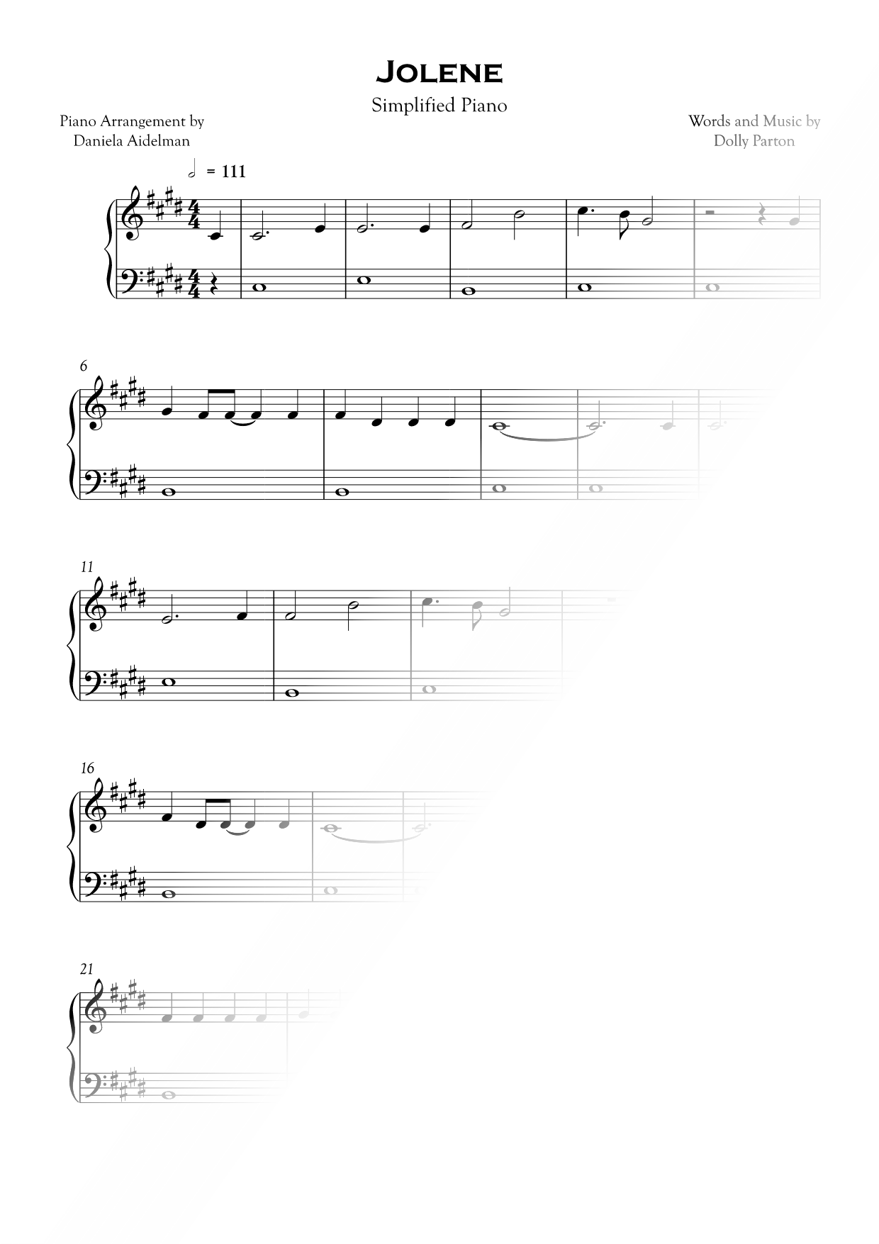 Jolene [simplified]