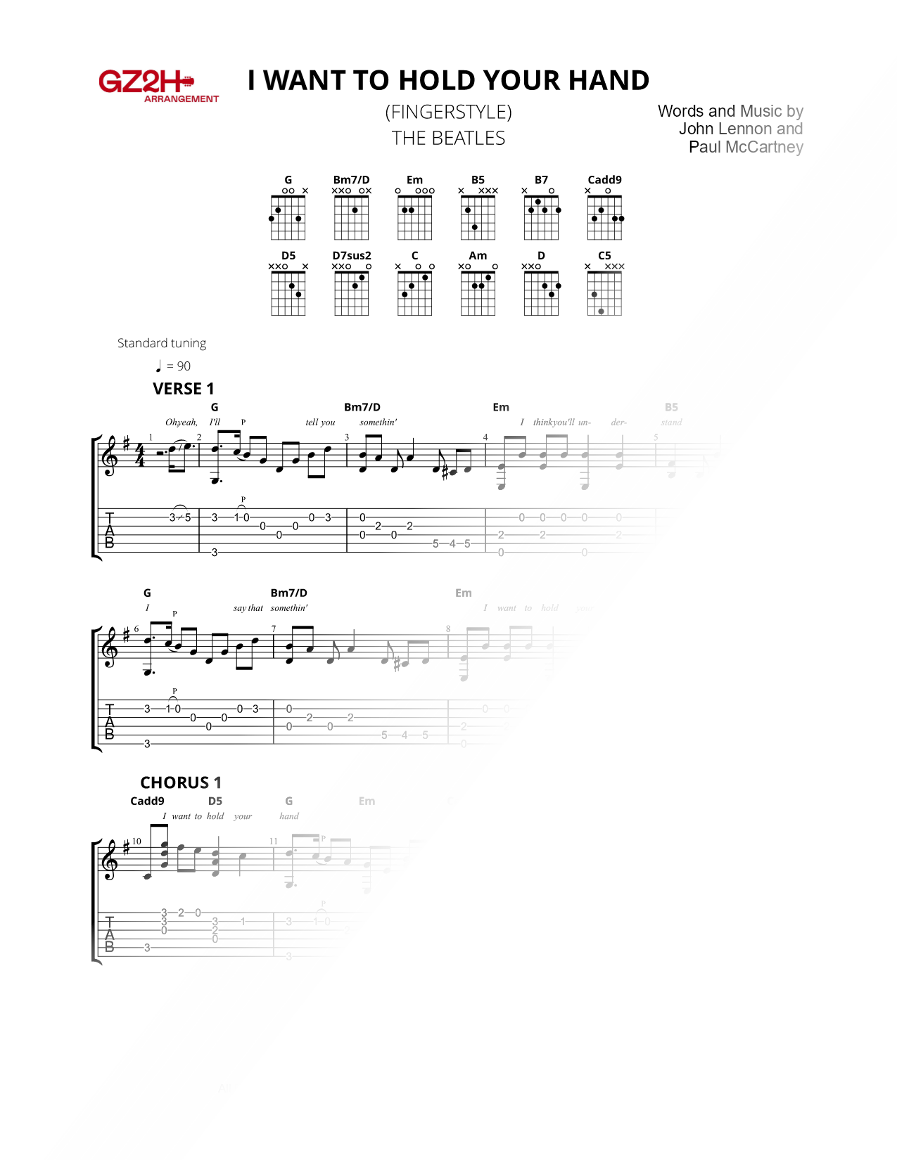I Want to Hold Your Hand [fingerstyle]