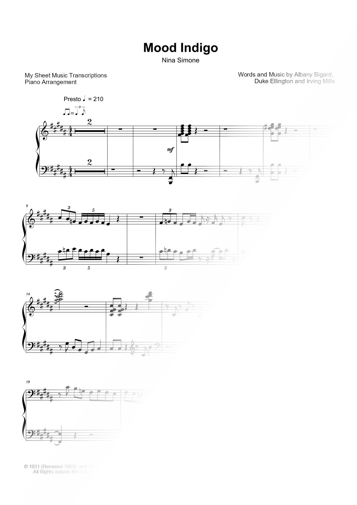 Mood Indigo (Nina Simone)