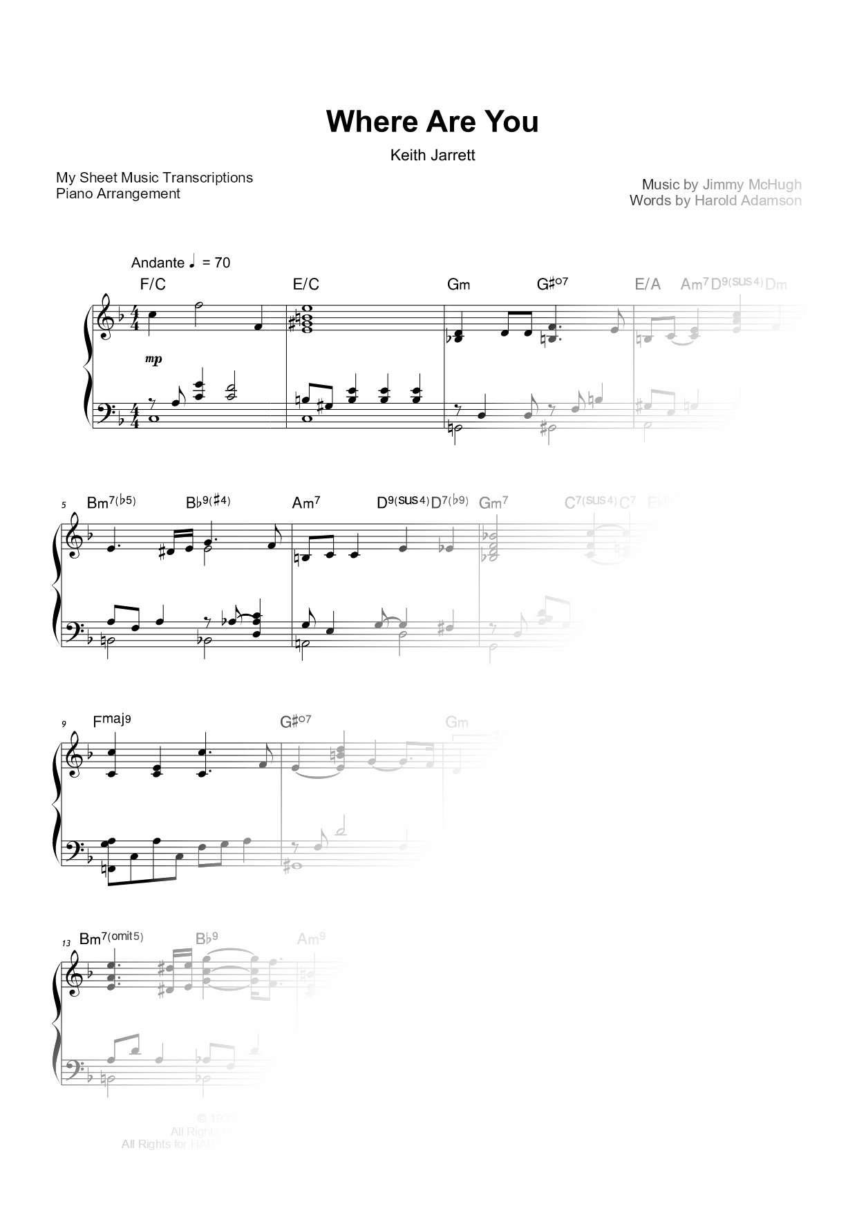 Where Are You? (Keith Jarrett)