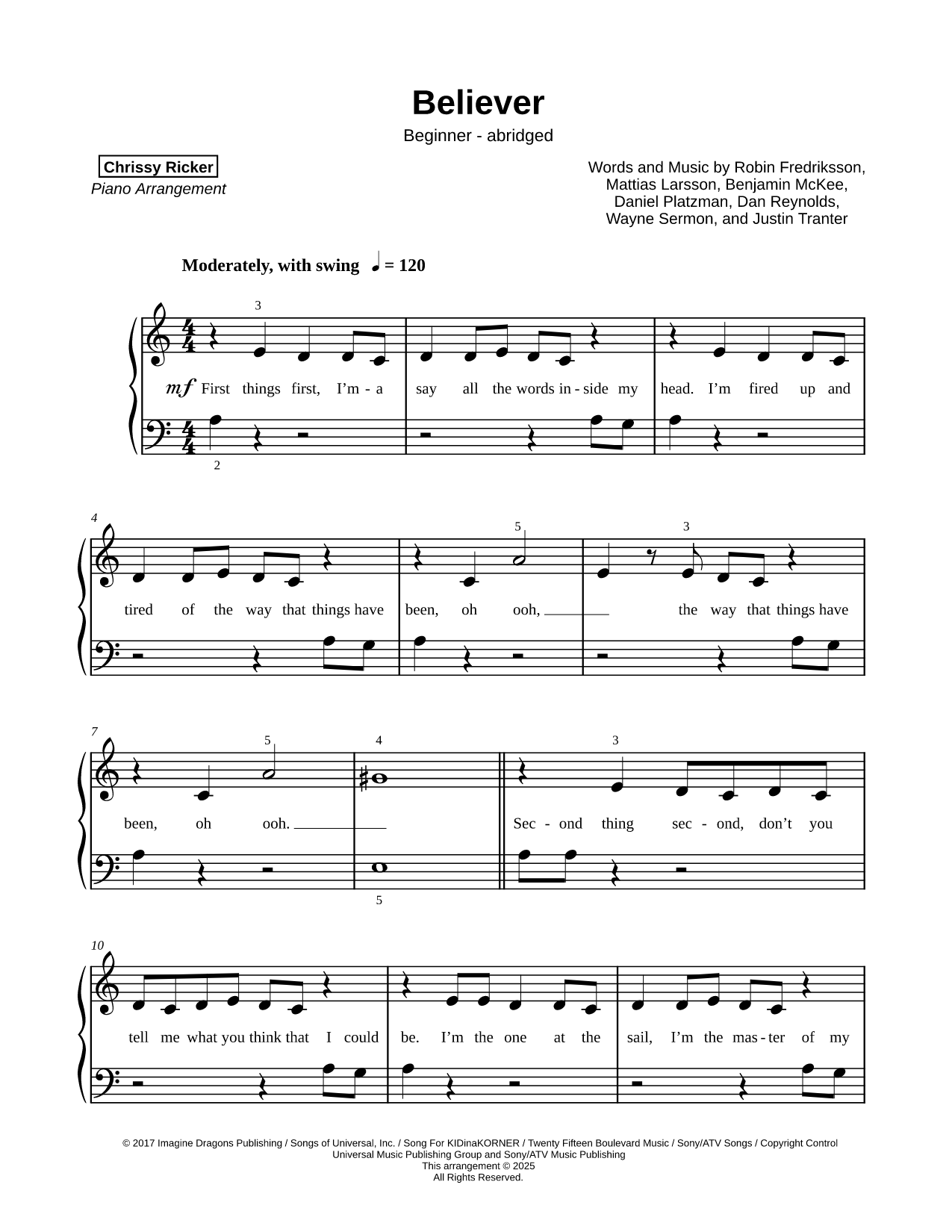 Believer [beginner - abridged]