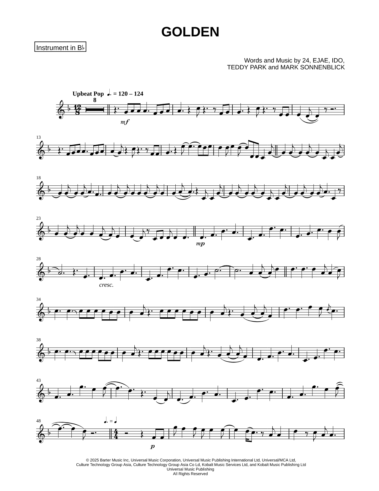 Golden - Bb Instrument