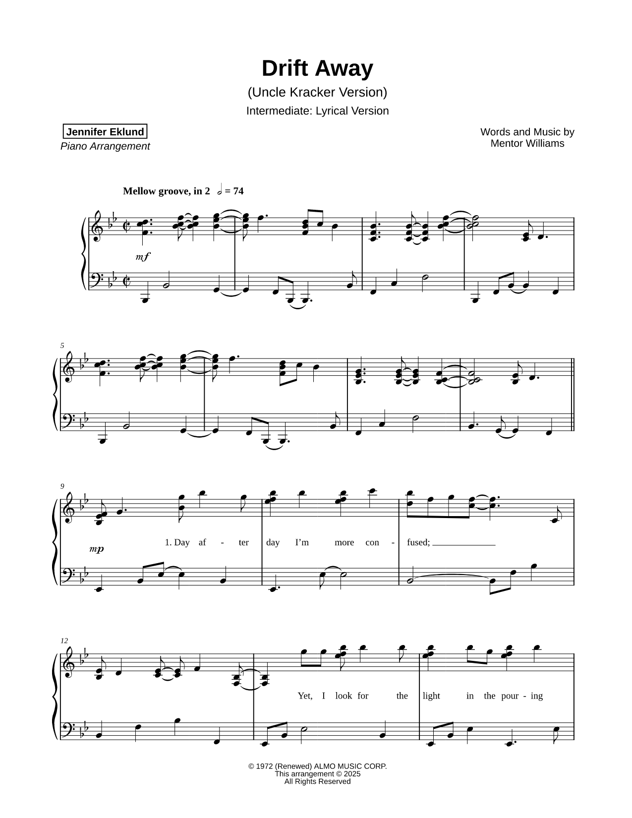 Drift Away [intermediate - lyrical]