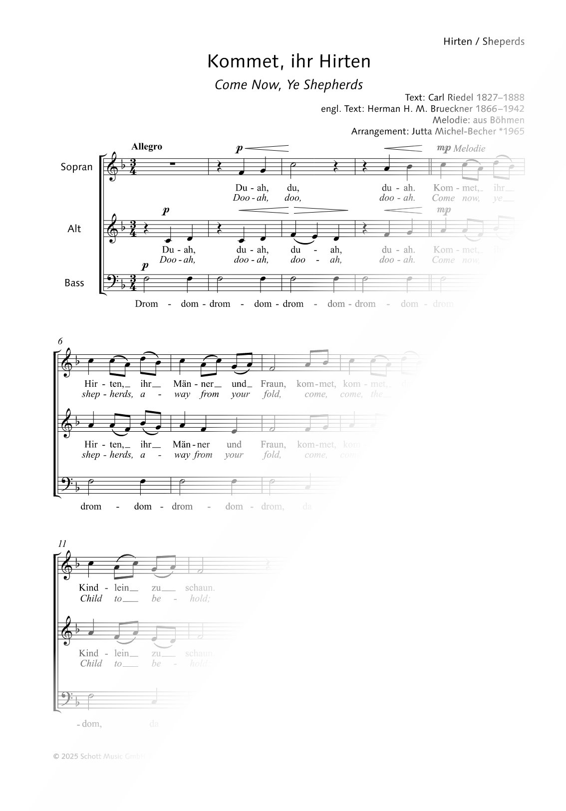 Kommet ihr Hirten (Come Now, Ye Shepherds)