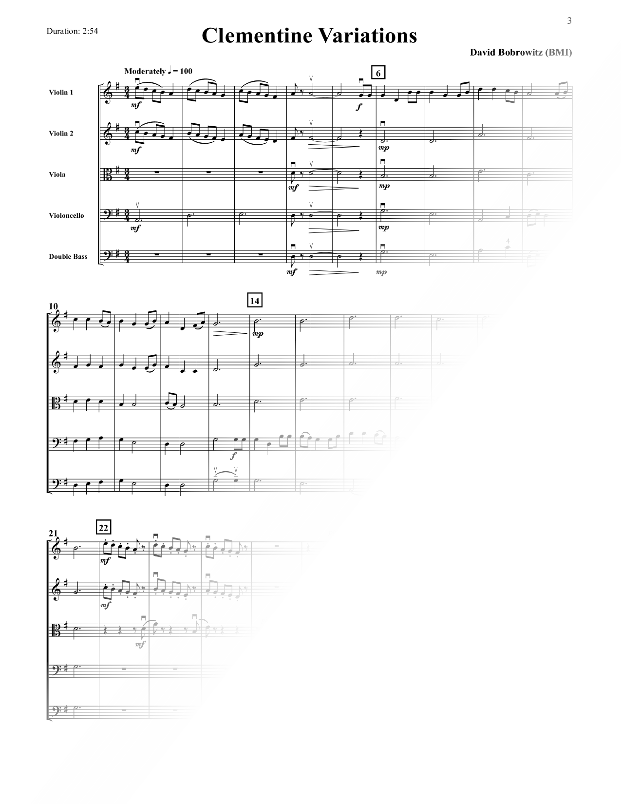 Clementine Variations (Grade 2.5)